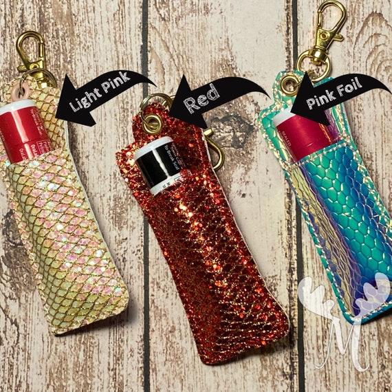 Lip Balm Holder for Keychain Zipper Ready to Ship Lanyard
