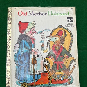 Vintage A Little Golden Book of Old Mother Hubbard copyright 1970