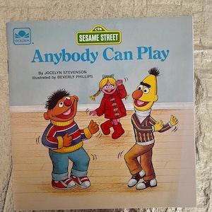 Vintage Sesame Street Anybody Can Play Bert and Ernie Children&#39;s Book