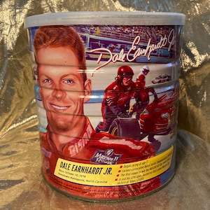 Vintage NASCAR #8 Dale Earnhardt Jr. Limited Edition Maxwell House Coffee Can Master Blend  with lid
