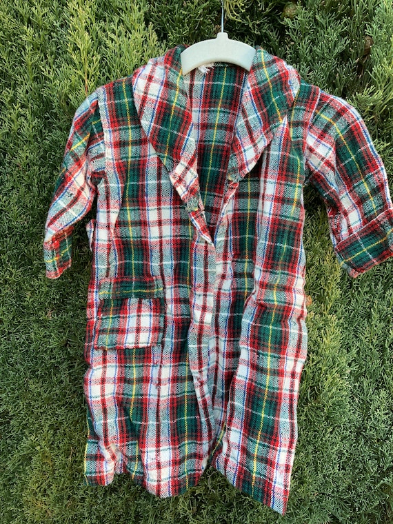 Vintage Childs Plaid Robe Approximate Size 2 - image 1