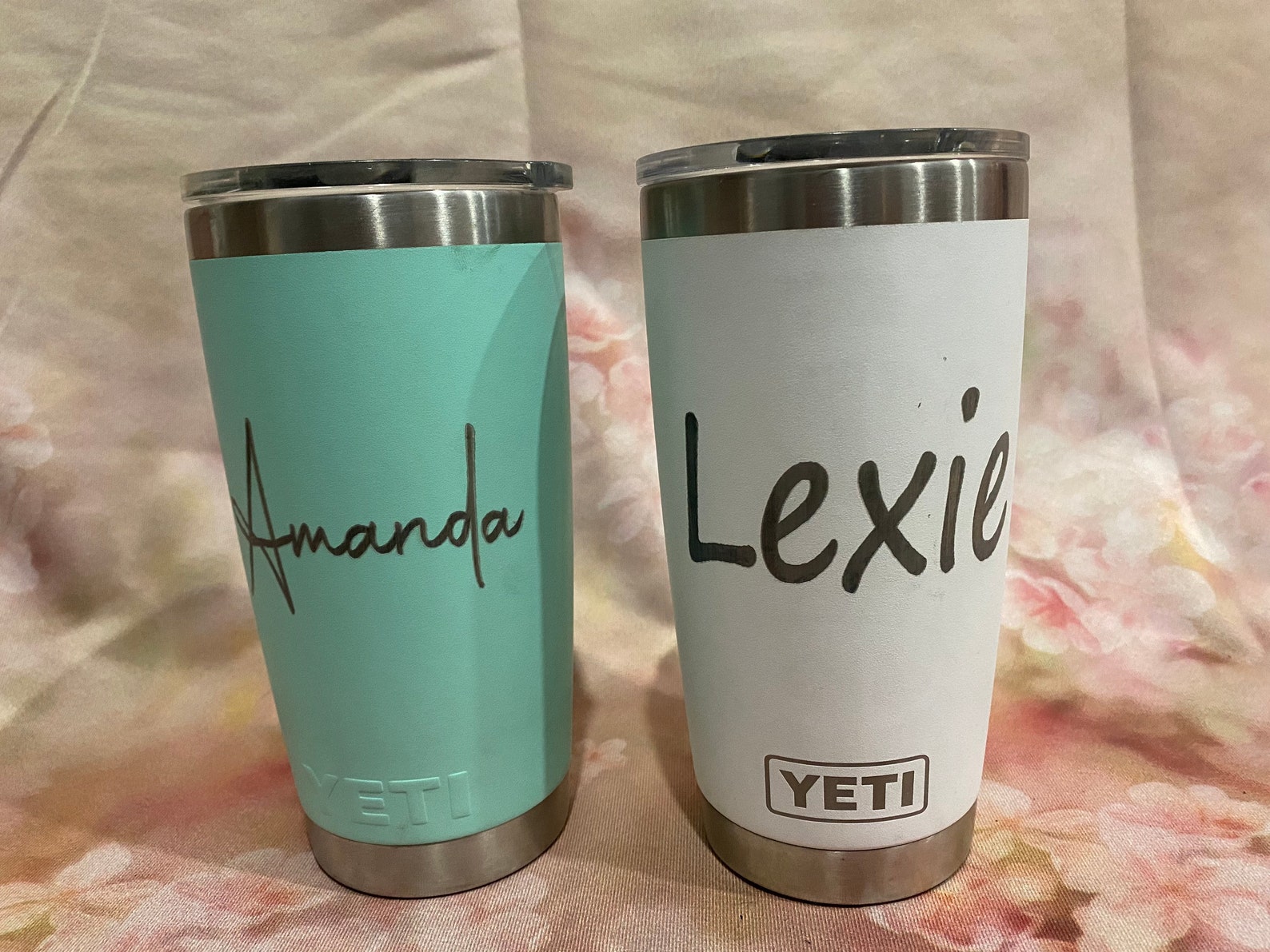 Tumbler yeti cup 20 oz engraved any name or design Etsy
