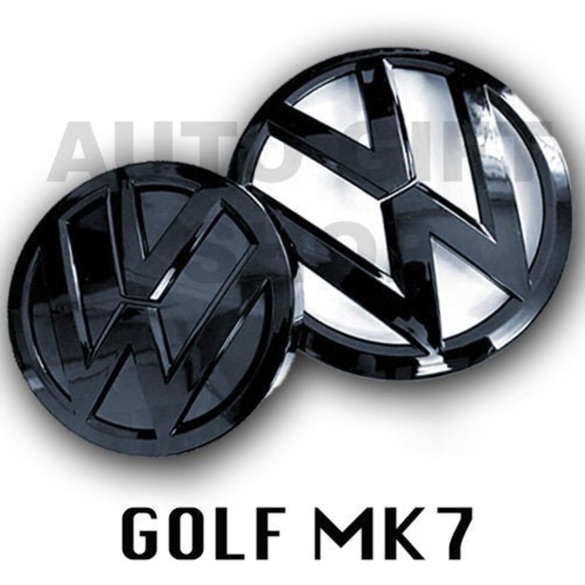 Front & Rear Gloss Black Emblems for VW Golf MK7 GTI GTD Tdi Etsy