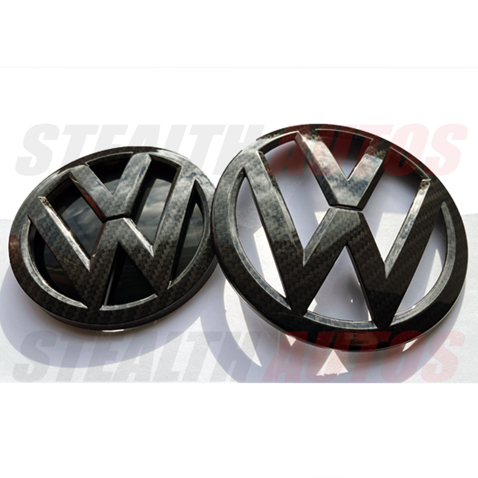 Logo Logo VW Carbone Emblème Golf MK7 Badge Insigne Sigle 3D Avant 136mm 