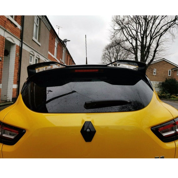 CARBON EFFECT FRONT&REAR logo COVERS for Renault Clio 4 2013-2016 cars  w.camera