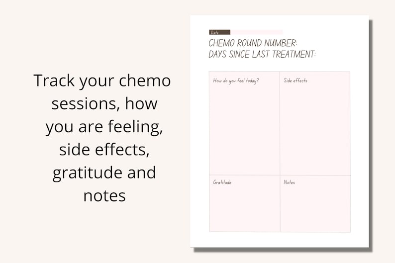 Chemotherapy Chemo Journal Diary Cancer Treatment Log Book - Etsy