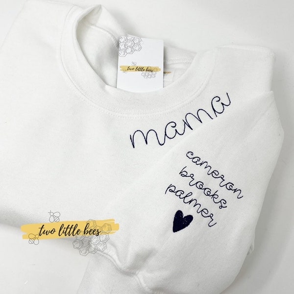 Mama Sweatshirt | Custom Sweatshirt | Embroidered Sweatshirt | Mama Crewneck