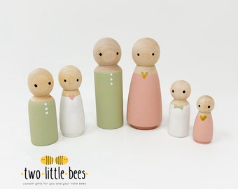 Family Peg Dolls | Minimalist | Simple Style | For Play