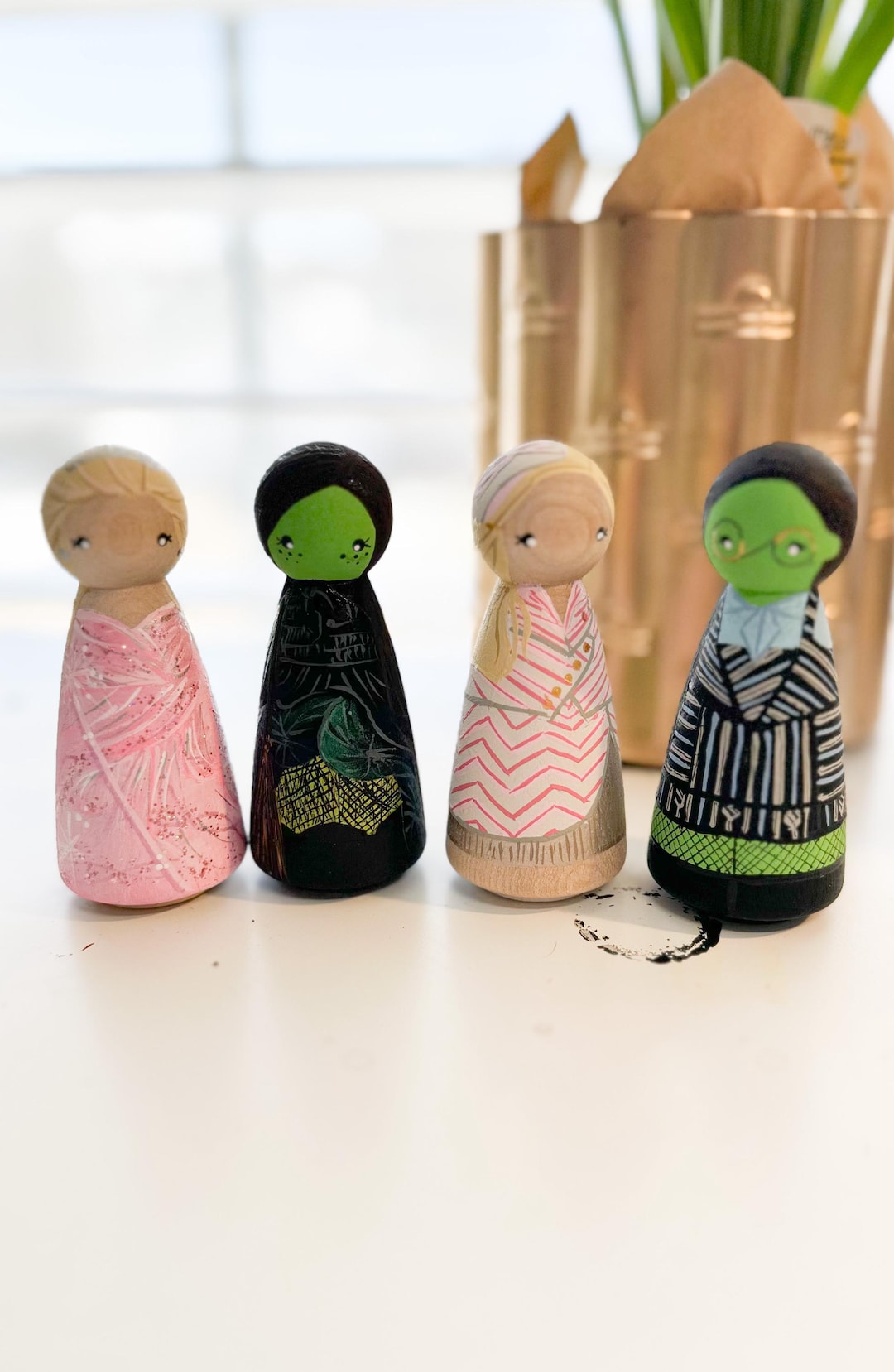 Hand-painted Wicked Peg Dolls | Fairytale Figurines - Etsy