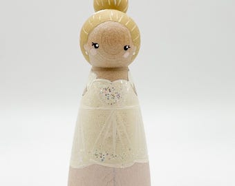 Custom Dance Recital Peg Doll – Hand-Painted Personalized Ballerina Keepsake – Dance Mom Gift – Recital Gift – Ballet Costume Figurine