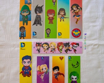 DC Plasticized Superhero Bookmarks
