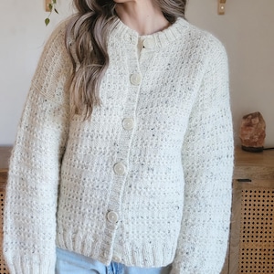 KNITTING PATTERN // Fig Jacket // Knit Cardigan  // Top Down Sweater // Drop Shoulder