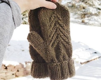 KNITTING PATTERN Into The Pines Mitten Pattern // Knit Mitten Pattern // Knitted Mittens // Pine Tree Mittens // Into The Pines