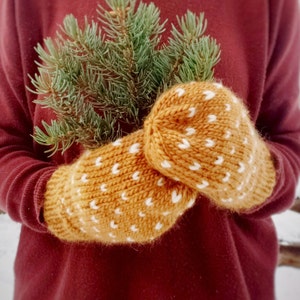 PATRÓN DE PUNTO // Patrón de manoplas Corazón Feliz // Manoplas Fair Isle