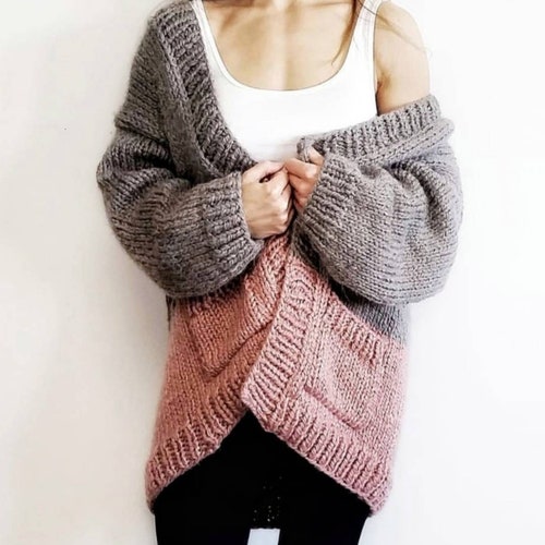 KNITTING PATTERN // Colorblock Cardi 