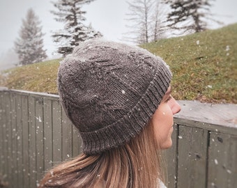 KNITTING PATTERN // Into The Pines Hat DK weight // Pine Tree Hat // Knit Hat Pattern // Winter Hat // Into The Pines Hat Pattern