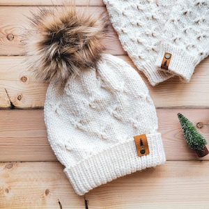 KNITTING PATTERN // Monarch Beanie  // KnitHat // Butterfly Hat //  Kids Knit Hat // Adult Hat // Chunky Knit Hat Pattern