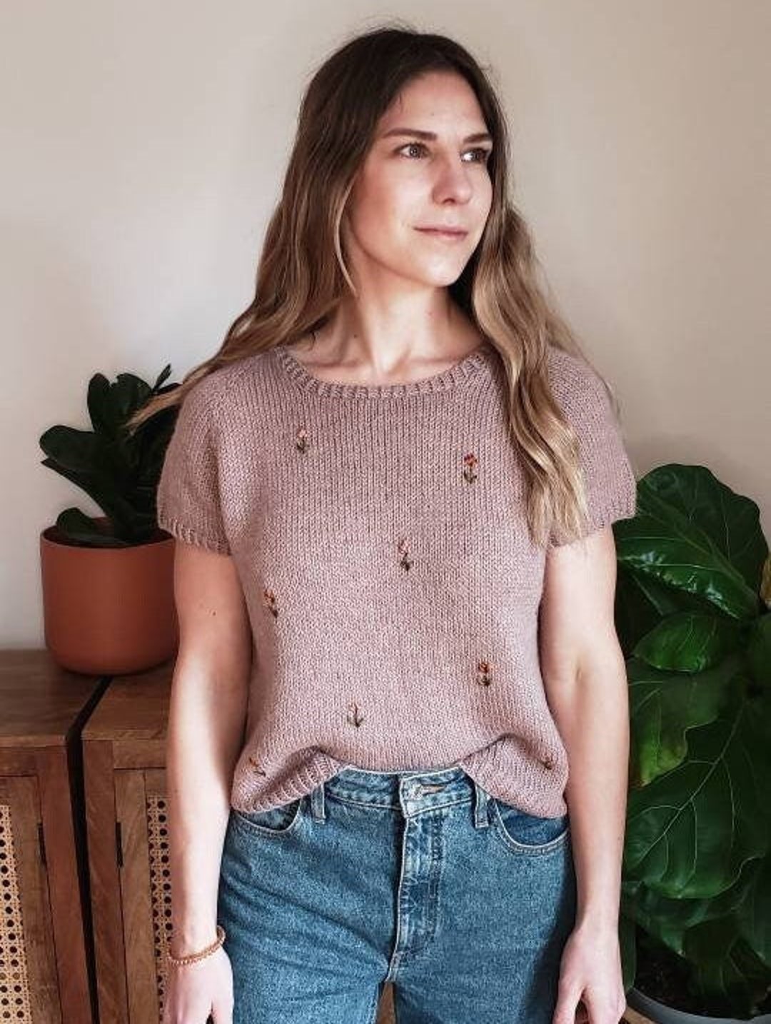 KNITTING PATTERN // Tulip Sweater Tee // Knit Sweater Pattern // Knit Top // Knit Pullover Pattern