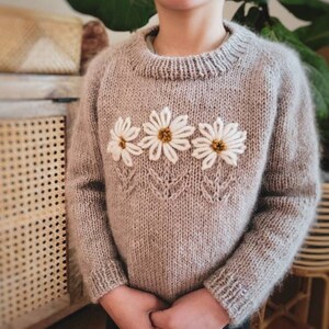 Daisy Pattern Knit Sweater