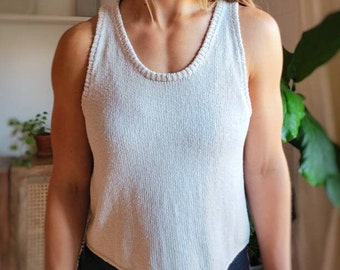 KNITTING PATTERN // Summer Days Tank // Knit Tank Top Pattern // Knit Top  // Knit Tank