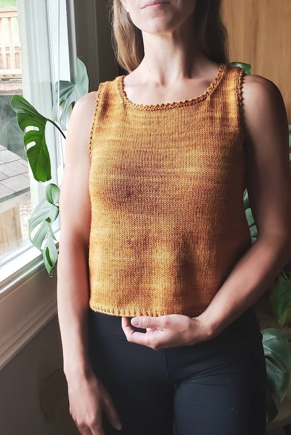 KNITTING PATTERN // Whistler Tank // Knit Tank Top Pattern // Knit