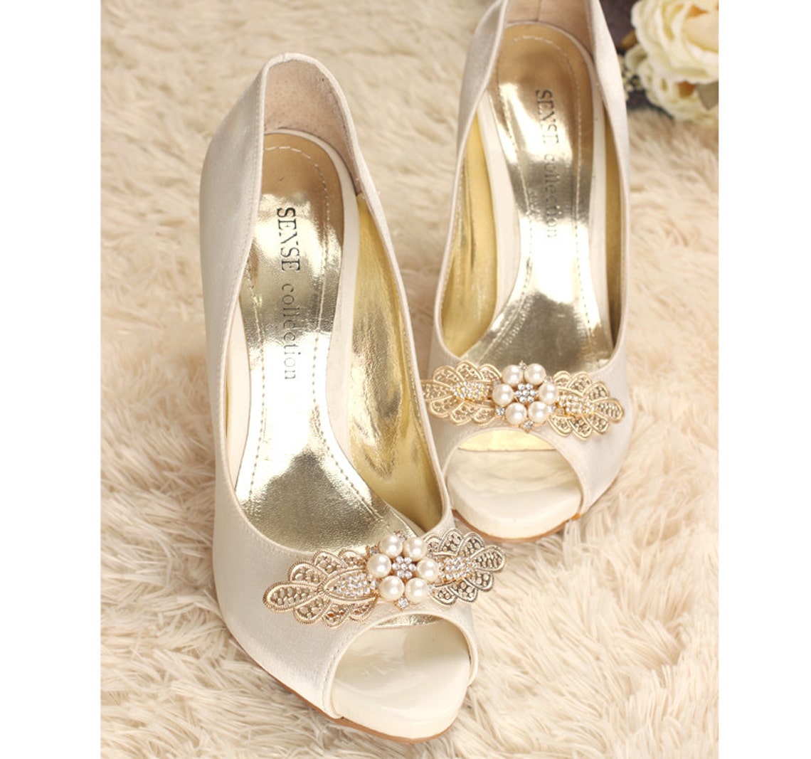 Rhinestone Shoe Clips Shoe Clips Crystal Shoe Clips Bridal Etsy