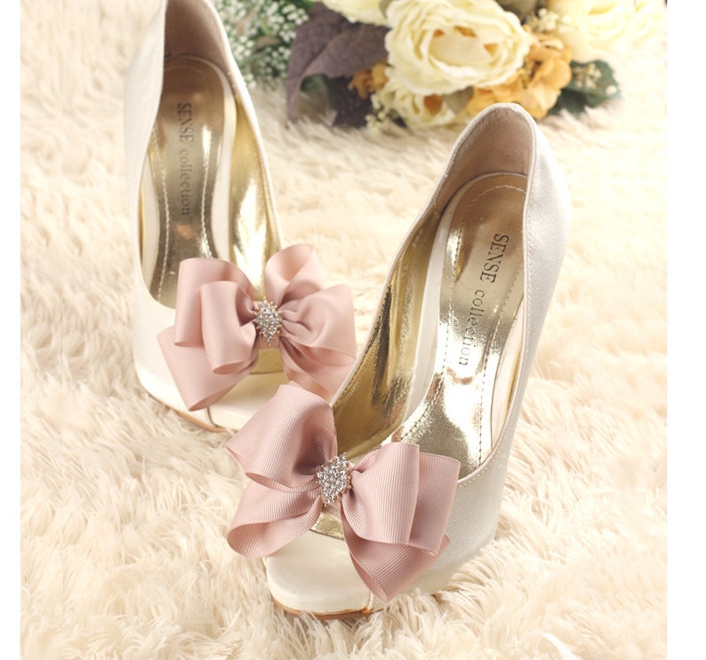 Wedding shoe clip bridal shoe clip bow shoe clips bridal Etsy
