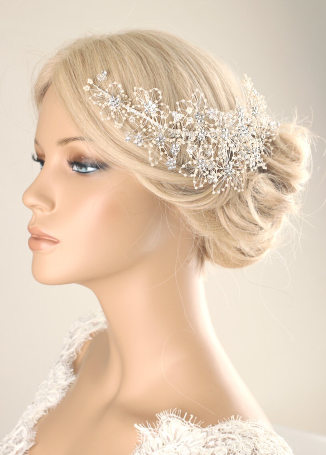 Wedding Hair Piece Bridal Pearl Hairpiece Bridal Accessory Etsy