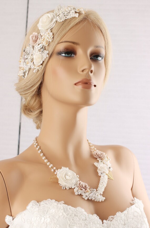 Lace hairpiece wedding hair accessories wedding headpiece Etsy
