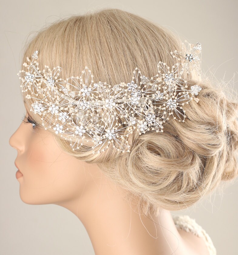 Wedding Hair Piece Bridal Pearl Hairpiece Bridal Accessory Etsy