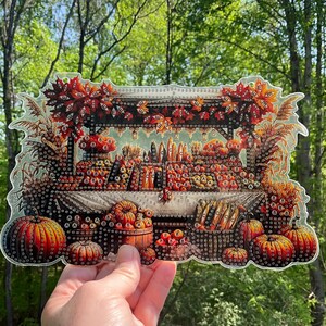 DIY Autumn Market Diamond Painting Sun Catcher – Double Sided Craft Kit