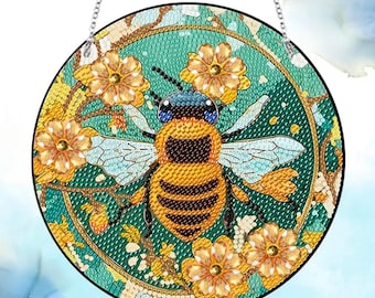 DCIDBEI 5D 2 Pezzi Suncatcher Diamond Painting Pendente, Uccello Pittura Diamante Acchiappasole, Quadro con Diamanti Parziale, Cristallo Ornamento
