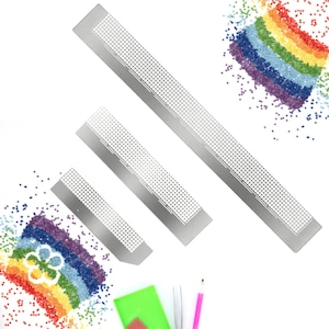 141mm Alignment Rulers In 3 Sizes For Diamond Painting, 216, 400 and 800 Round Holes, Even Diamond Placement