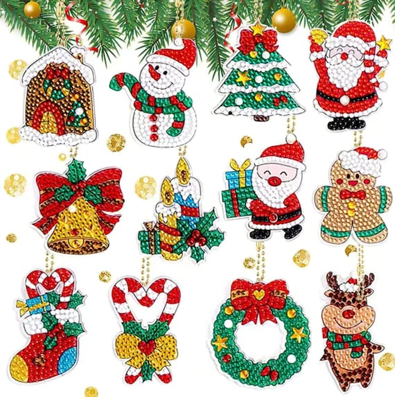 Decorate 12 Christmas Ornaments Yourself 5D Diamond Painting -  Canada