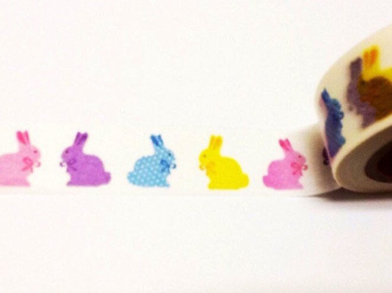 Washi Tape Peeps Easter Bunnies Sample Lengths
