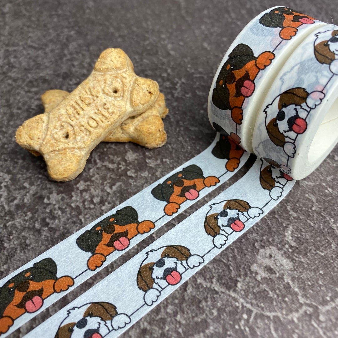 Washi Roll Clearance: Shitzu &amp; Rottweiler Dogs Washi Tape - Etsy