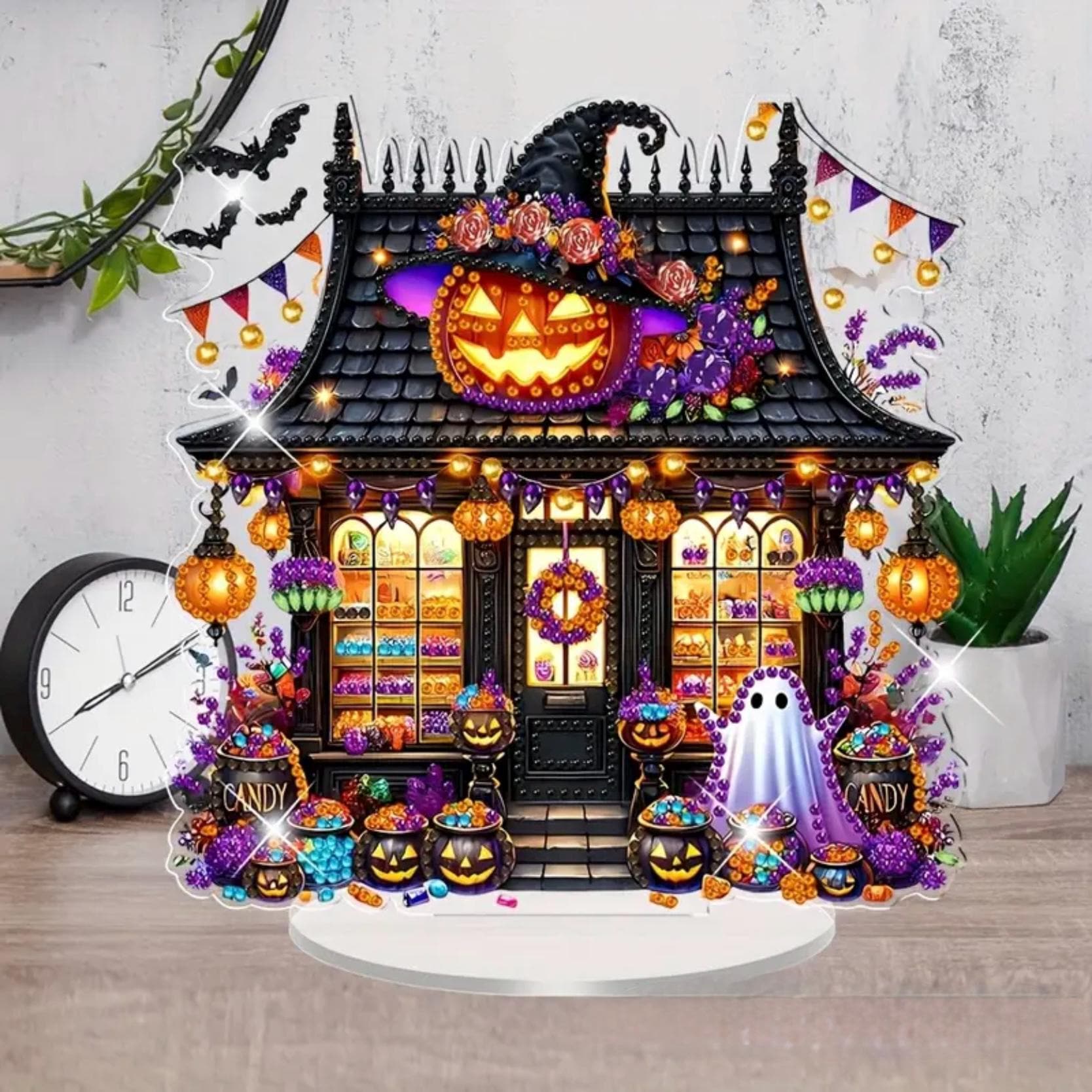 ハロウィンキャンディショップのテーブルオーナメント - 魔女の家の