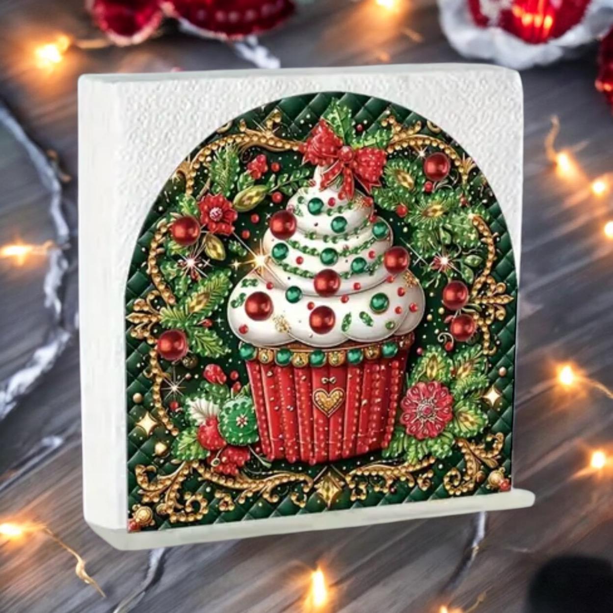 DCIDBEI Diamond Painting Porte Serviettes Noël 15 X 15cm