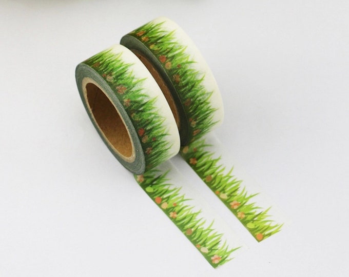 Spring Grass Washi Tape Sample Lengths Etsy