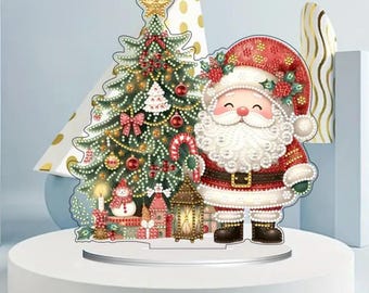 DIY Diamond Painting Weihnachts-Türschild (6 Motive) – 5D Kristall-Diamant-Bastelset Zum Aufhängen