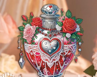 DCIDBEI Kit Diamond Painting 15x15cm – Targa Fata Con Ciondolo E Carillon, Ornamento Fai Da Te A Forma Di Corona - 4