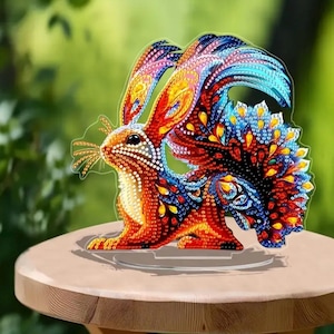 Kit de pintura de diamantes DIY "Ardilla de otoño": decoración de mesa de una sola cara con diamantes de imitación y herramientas