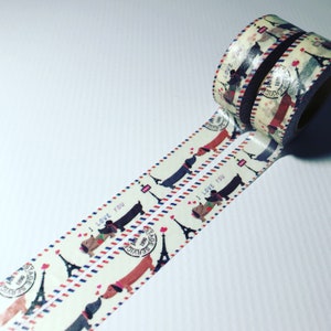 Puppy Love in Paris, Dachshund, Dog Washi Tape Roll