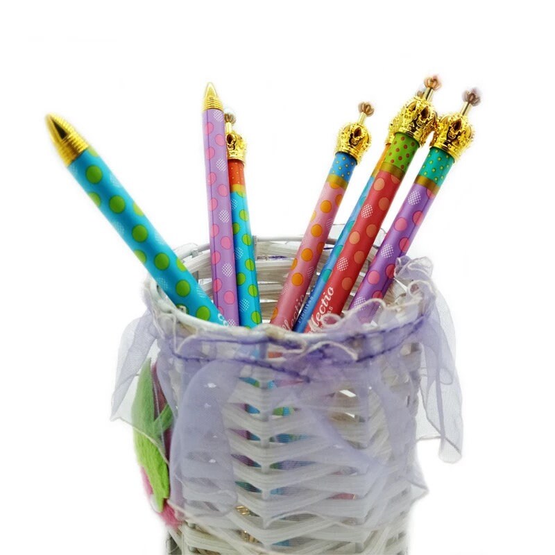 Polka Dot Crown Top Pencils Fine Tip Mechanical Pencil Etsy