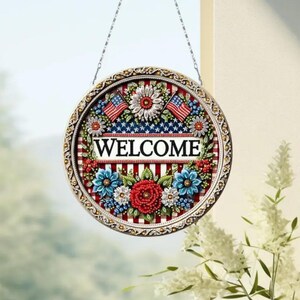 Doppelseitiges Vatertagsgeschenk Sun Catcher Diamanten Malerei Kit zum Selbermachen - Werkzeuge & Strasssteine inklusive