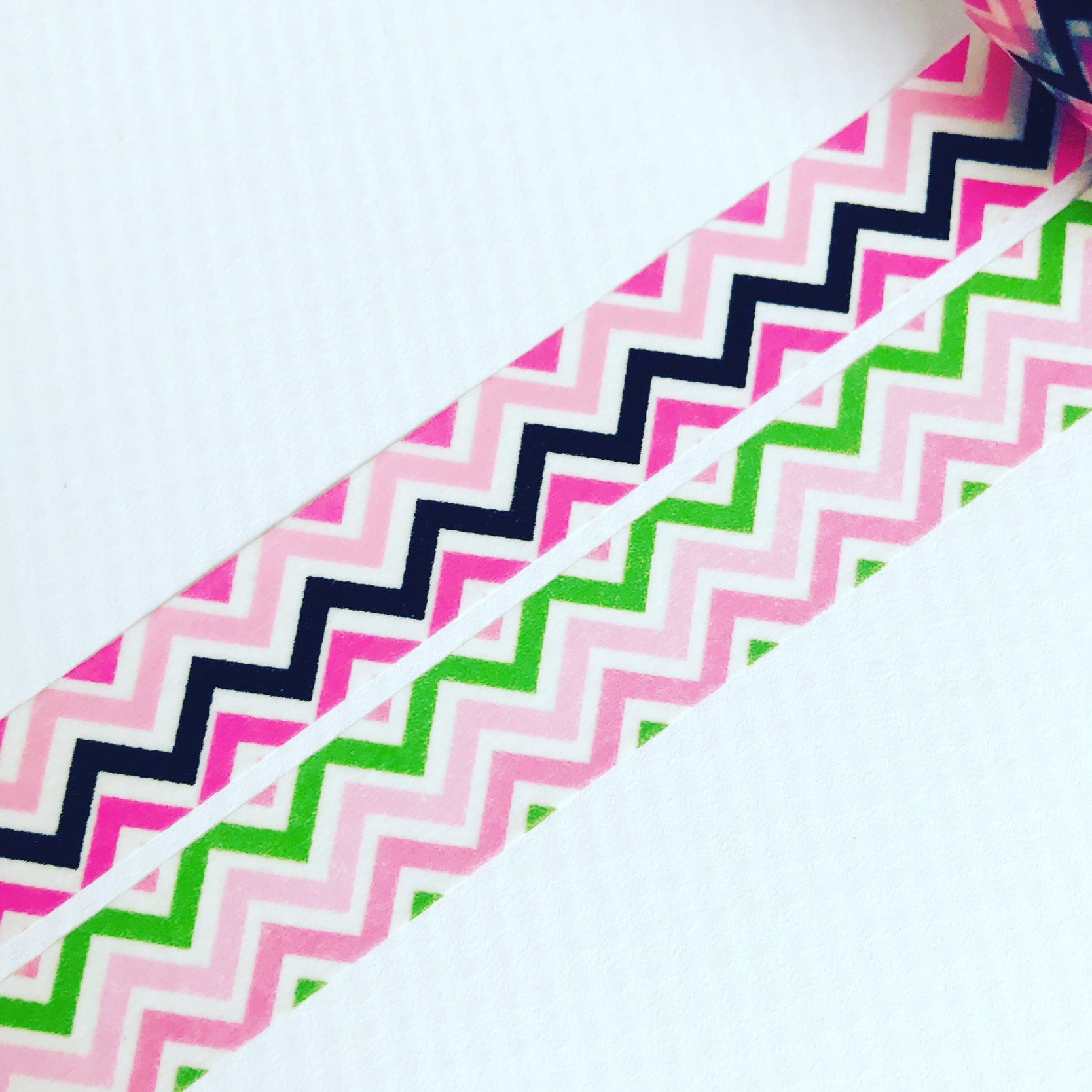 Pink Washi Tape | Pink Zig Zag Tape | White and Light Pink Zig Zag Washi  Tape - 9/16in. x 10 Yards (pm341336a)