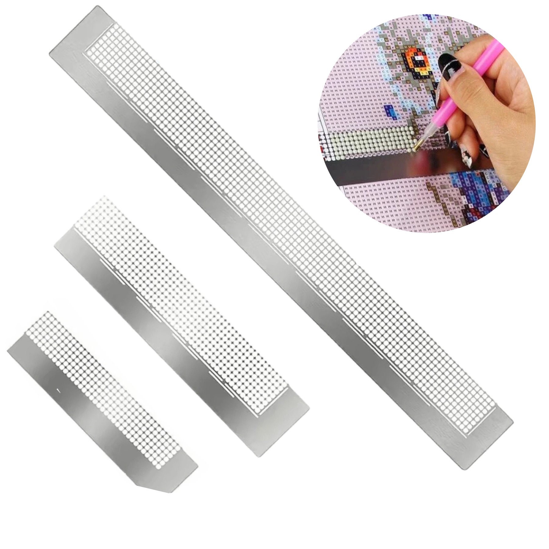 Diamond Core Ruler 141mm Alignment Rulers in 3 Sizes for Diamond Painting, 216, 400 and ...