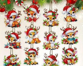 ARTopet DIY Diamond Painting Pendants - 3Pcs Christmas Ornament Set With Goblin Design