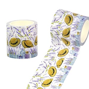 Charmante Lavendel Sprays und Gartenhüte, Washi Tape Rollen