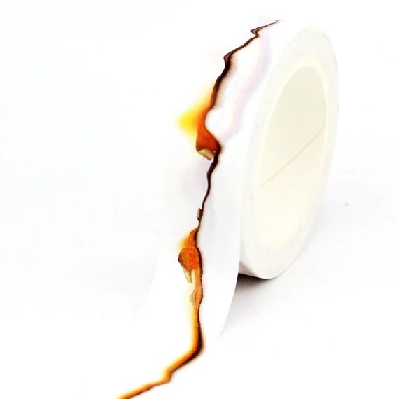 Fire Ripping Through Paper Washi Tape Sample Lengths Etsy
